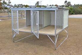 Our wide selection provides secure containment while catering to your canine's natural instinct to den. Aussie Box Large Raised Double Dog Kennel Aussie Dog Kennels