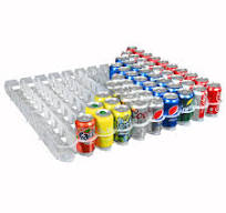 Display Technologies Gravity Fed Organizer for 12/16oz Beverages on Flat &  Angled Shelves in Coolers (Pack of 6)