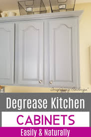 degrease kitchen cabinets with an all