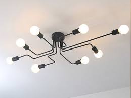 8 Lights Industrial Ceiling Chandelier Spider Chandelier Etsy Bedroom Light Fixtures Ceiling Lights Industrial Ceiling Lights