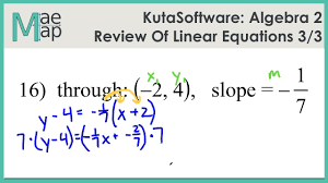 2021 kuta software llc algebra 2 answers. Kutasoftware Algebra 2 Review Of Linear Equations Part 3 Youtube