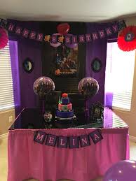 Photo booth create a great photo opp with a giant mal stand up! Descendants Party Descendants Party Descendants Party Ideas Birthdays Birthday