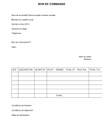 Bon De Commande Modele Gratuit Mise A Jour 2022