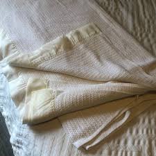 Waffle weave, 4 shafts and 5 treadles. Bedding Vintage Waffle Weave Acrylic Blanket W Satin Trim Poshmark