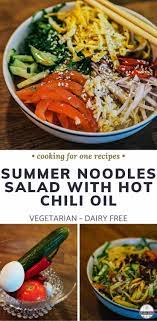 Summer Rice Noodles Salad With Hot Chili Oil Recipe Recipe In 2020 Chili Oil Recipe Recipes Beef Recipes