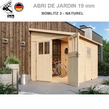 Idéal pour les petits terrains, ce solide abri de jardin en ossature bois vous permettra de débarasser le superflu de votre. Abri Adossable Bois Bomlitz 3 Naturel 238x268
