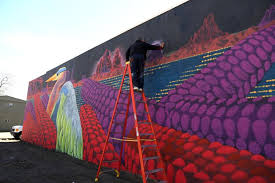Heraldic herons honor Southwest traditions in 'Monsoon Wisdom' mural