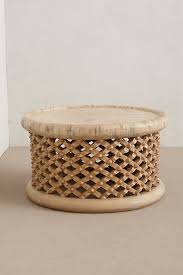 Only 1 available and it's in 1 person's cart. Cross Hatched Wood Furnishings Drum Coffee Table