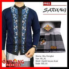 Poto baju koko warna biru donger / kerudung rabbani warna hijau tosca untuk anak sekolah. Muslimin Pria Baju Koko Lengan Panjang Plus Free Sarung Bdl Comb Navy M Koko Pria Shopee Indonesia