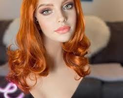 Ginger Short Curly Human Hair Wig/ginger Wig/ombre Short Curly Wig/curly  Wig/short Curly Wig/coloured Curly Wig/180density/8inches