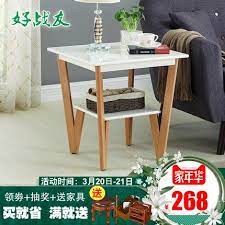 好战友边几现代简约客厅沙发角几钢琴烤漆小茶几北欧实木方形边桌 home decor table decor