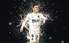 Kevin dominique gameiro is a french professional footballer who plays as a striker for ligue 1 club racing strasbourg. Download Wallpapers Kevin Gameiro French Footballers Valencia Cf La Liga Gameiro Football Abstract Art Neon Lights Soccer Valencia Fc Laliga For Desktop Free Pictures For Desktop Free