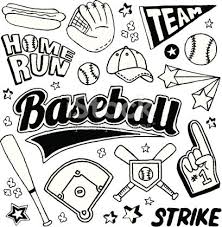 A Baseball Themed Doodle Page Doodles Doodle Pages Baseball Drawings