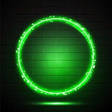Abstract Neon Frame Circle Banner Border Brick Vector Neon Green Lights Effect Particles Night Futuristic Modern Neon Fram Neon Neon Wallpaper Neon Backgrounds