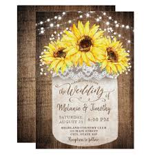 Rustic Jar Sunflower Wood Wedding Invitations Zazzle Com In 2020 Sunflower Wedding Invitations Wood Wedding Invitations Country Wedding Invitations