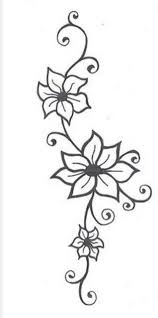 Image Result For Easy Sketches Of Flowers Flower Vine Tattoos Simple Flower Drawing Simple Flower Tattoo