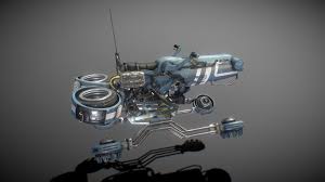 Sci Fi Hover Bike By Jespermolander3d Hover Bike Sci Fi 3d Model
