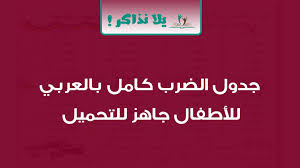 يلا نذاكر جدول الضرب كامل ملون بالعربي للاطفال Pdf نستعرض لكم اليوم ملزمة لا غنى عنها لكل من يريد تعليم أطفاله جدول ا Multiplication Multiplication Table Math