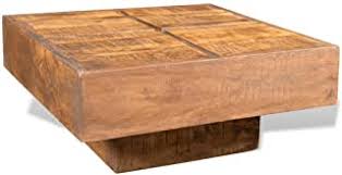P purlove modern wood coffee table, easy assembly center table nature cocktail table for living room w/chevron pattern & metal hairpin legs, nature rustic rectangular table 3.9 out of 5 stars 41 $129.99 $ 129. Amazon Com Wood Blocks Coffee Table