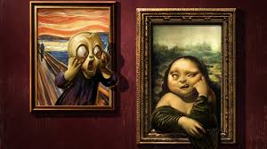Mona lisa, also known as la gioconda, is the wife of francesco del giocondo.this painting is painted as oil on wood. Mona Lisa And The Scream In Cartoon Version Imgur
