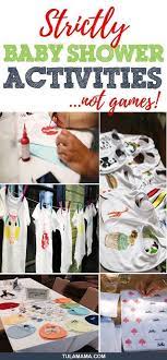 Strictly Baby Shower Activities Not Games Baby Shower Activities Baby Shower Favours For Guests Baby Shower Games Unique
