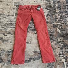 NWT True Religion Ricky red corduroy jeans pants