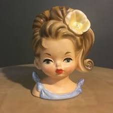 870 Lady head vases ideas