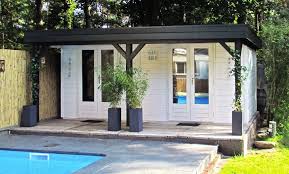 Garden Room Perfect Pool Changing Room With Roof Overhang For Shelter And Shade Available In Any Size Roof Architecture Pergola Plans Design Pool Shed