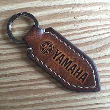 Yamaha Keychain Yamaha Leather Keychain Yamaha Motorcycle Accessories Can Be Personalized Can Be Customized Gifts For Men Leather Keychain Leather Keyring Leather Gifts