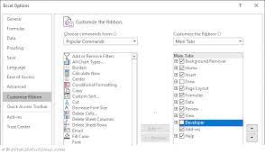 Options available in the excel developer tab. Excel Ribbon Developer Tab