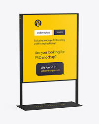 Download Stand Mockup In Indoor Advertising Mockups On Yellow Images Object Mockups Yellowimages Mockups
