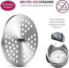 Oxo's ice bucket is one of the most functional and durable options in the market, as you won't have to worry about banging up any metal. Buy Double Wall Stainless Steel Insulated Ice Bucket With Lid And Ice Tongs 3 Liter Included Strainer Keeps Ice Cold Dry Comfortable Carry Handle Great For Home Bar Chilling Beer Champagne