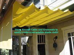 Learn how to make roman shades for any window with mini blinds & custom fabric. Diy Simple Retractable Shade Cloth Use A Wire Cable Set Place Grommets Where You Want The Peaks And Slide Thru The Pergola Shade Diy Pergola Canopy Outdoor