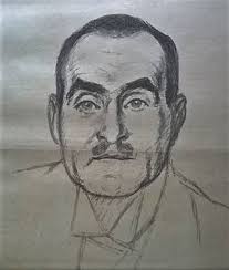 Frank Wedekind, gezeichnet von Fritz Wolff, 1918