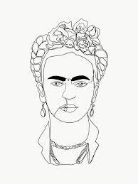 Frida Kahlo One Line Drawing J Peg Etsy Drawings Line Drawing Frida Kahlo Paintings