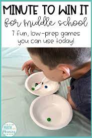 Minute To Win It Games For Middle School Classroom Math With Meaning Middle School Games Middle School Classroom Middle School Activities