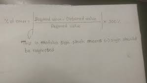 Where abs stands for the absolute value of the difference between the true and measured values. What Is The Percent Error Equation In Chemistry Quora