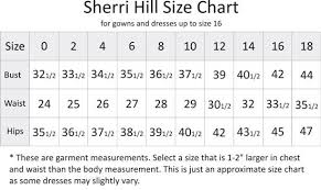 Sherri Hill Prom Dress Size Chart Fashion Dresses