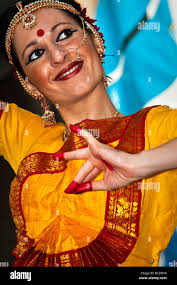 Hindu dancer in Bollymadrid Festival Stock Photo