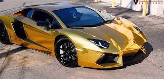 Lamborghini Aventador Wrapped In Gold Chrome Video Lamborghini Aventador Gold Lamborghini Lamborghini