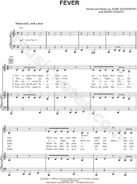 Peggy Lee Fever Sheet Music In A Minor Transposable Download Print Sheet Music Peggy Lee Fever Music Download
