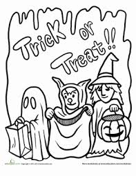 Fun interactive printable halloween trick or treat costume coloring pages for kids to color online. Trick Or Treat Bag Coloring Pages