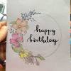I sign the card on the front under the image. 3