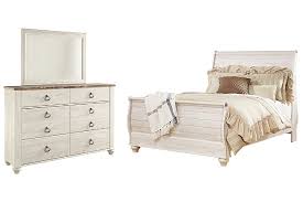 Maybe you would like to learn more about one of these? Willowton Queen Sleigh Bed With Mirrored Dresser Ashley Furniture Homestore