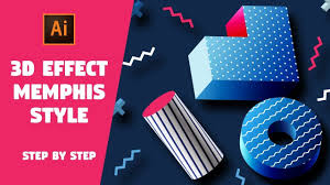 3d Objects With Patterns Illustrator Tutorial Memphis Design Illustrator Tutorials Adobe Illustrator Pattern Memphis Design