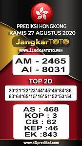 Prediksi Hk Kamis 27 Agustus 2020 27 Agustus Kamis 28 Agustus