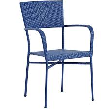 Stacking Armchair True Blue Outdoor Dining Chairs Patio Chairs Wicker Dining Chairs