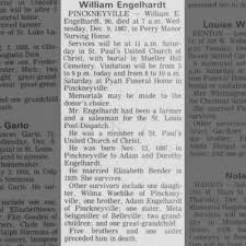 Obituary for William E. Engelhardt, 1897-1987 (Aged 90)