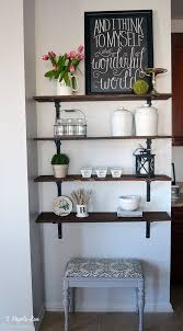 How To Build Open Stained Shelves 11 Magnolia Lane Decor Kitchen Wall Shelves Natural Home Decor