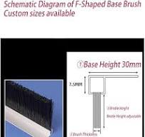 Brush Strip, Industrial 100cm F-Type Aluminum Alloy Door ...